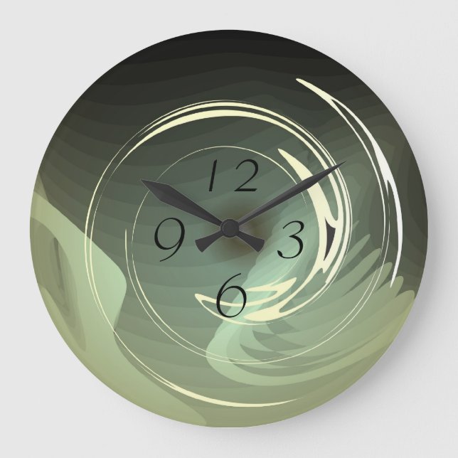 Verdure avec tourbillons fractionnés > Horloge art (Recto)