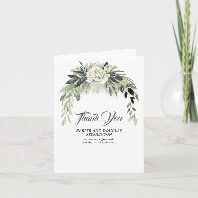 Verdure Botanique Garland Mariage Merci (Devant)