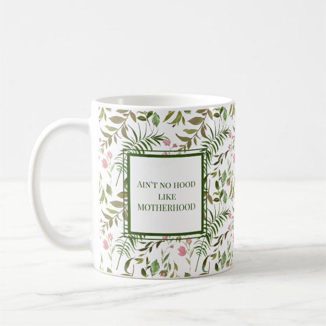 Verdure et rose drôle Maman Coffee Mug (Gauche)