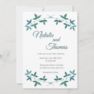 Verdure, Faire-part de mariage imprimable, Simple