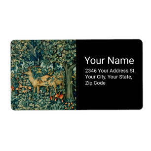 VERDURE, LES ANIMAUX FORESTIERS FONT Vert Floral