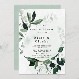 Verdure Rustique Eucalyptus Couples Invitations de
