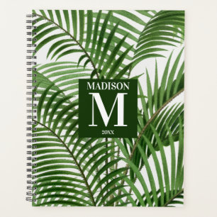 Verdure tropicale Aquarelle Palmier Monogramme