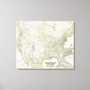 Vereinigten Staaten von N America - North US Canvas Print