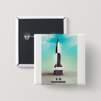 Vergeltungswaffe V2 Rocket 2 Inch Square Button