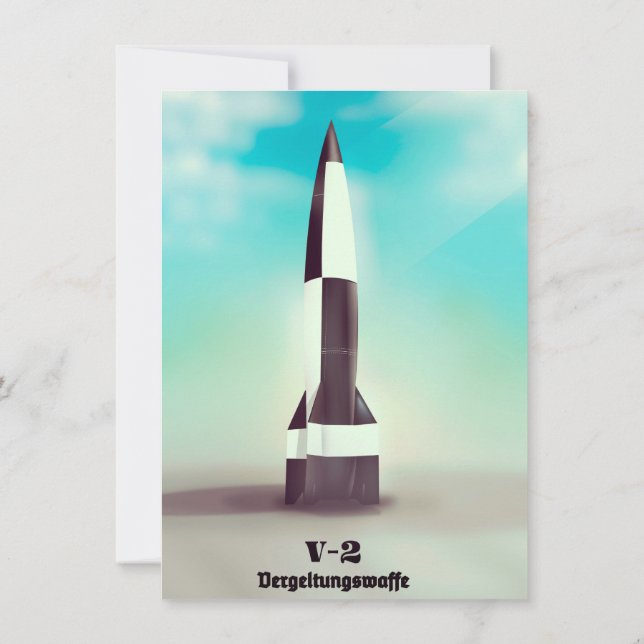 Vergeltungswaffe V2 Rocket Invitation (Back)