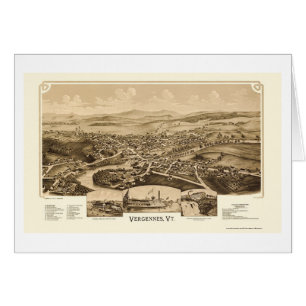 Vergennes, carte panoramique de VT - 1890