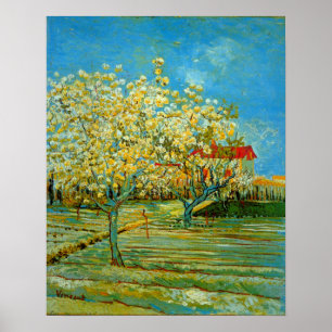 Verger en fleurs par Vincent van Gogh Affiche