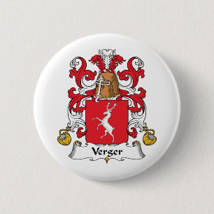 Verger Family Crest 2 Inch Round Button