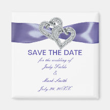 Veri Peri Diamond Hearts Save The Date Magnet