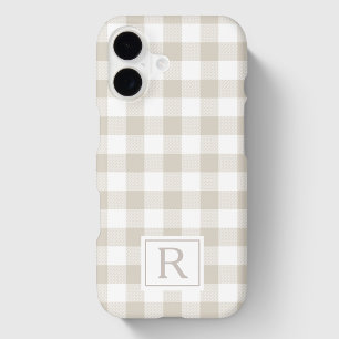 Vérification personnalisée de buffle beige initial