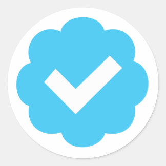 Verified Account Symbol Classic Round Sticker