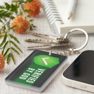  Verified By God Christian Faith Believer Funny  Keychain