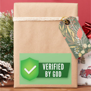 Verified By God Christian Faith Believer Funny Sticker