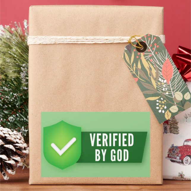  Verified By God Christian Faith Believer Funny  Sticker (Holiday)