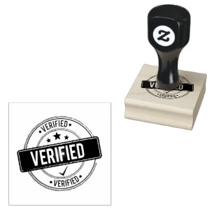 VERIFIED Circular Clean Impression Jet Black Color Rubber Stamp