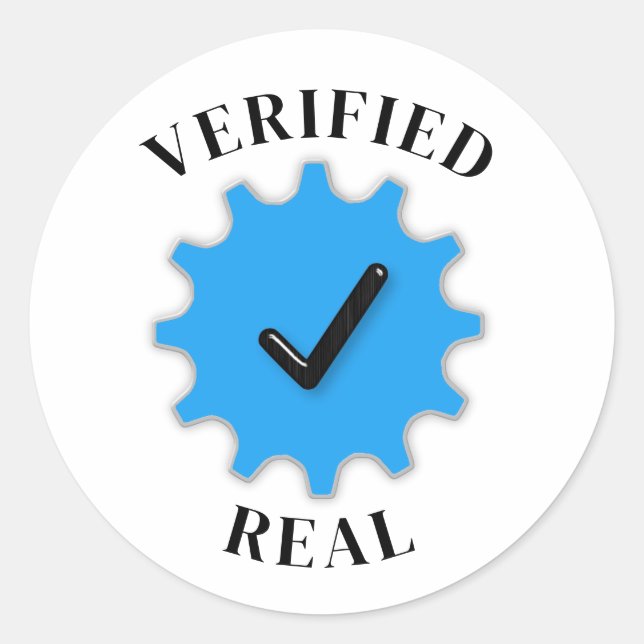 Verified Real Classic Round Sticker (Front)
