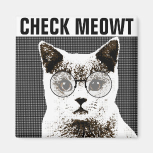 Vérifier Meowt, Drôle MAGNETS DE FRIGO DE Chat