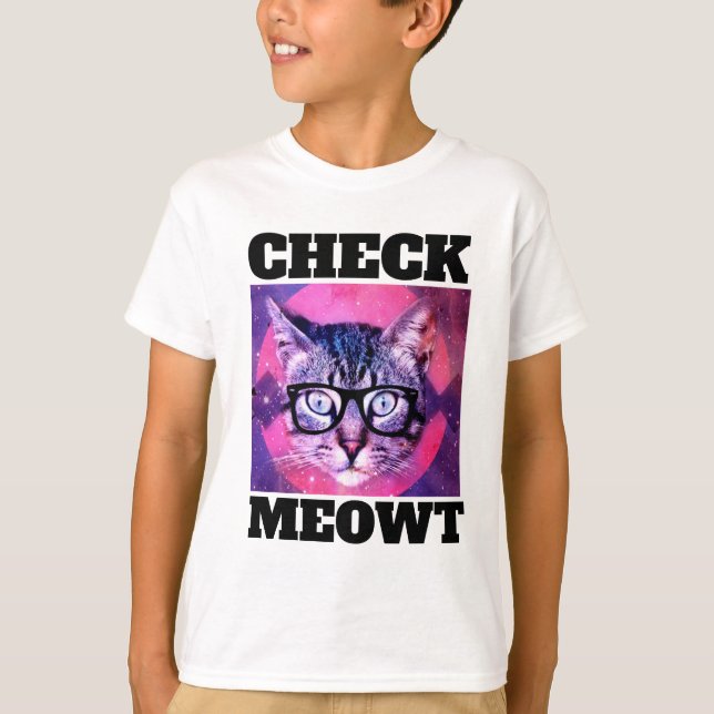 VÉRIFIER MEOWT FUNNY CHAT GARÇONS T-SHIRTS ENFANTS (Devant)