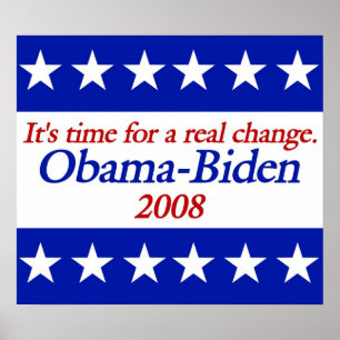 Véritable changement Obama Biden affiches