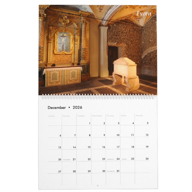 Véritable Portugal dans le calendrier couleur comp (Dec 2026)