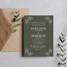 Véritable simplicité 6 Camo Faire-part de mariage