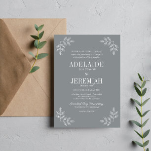 Véritable simplicité 6 Faire-part de mariage en pi