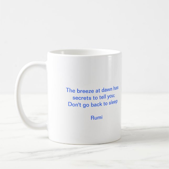 Véritable tasse bleue de citation de tournesols (Gauche)