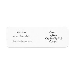 Veritas vos liberabit-address label