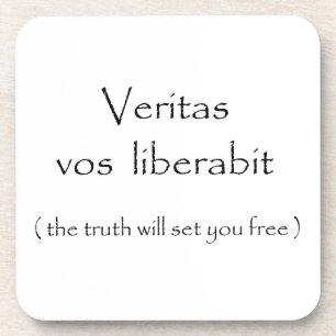 Veritas vos liberabit-cork coaster