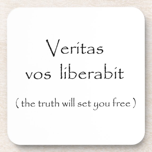 Veritas vos liberabit-cork coaster (Front)
