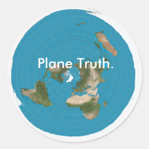 "Vérité d'avion." Sticker rond classique