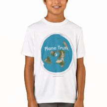 "Vérité plate équidistante azimutale." T-shirts