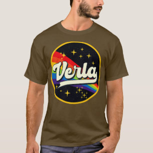 Verla Rainbow In Space Vintage Style T-Shirt