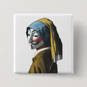 Vermeer Anonymous 2 Inch Square Button