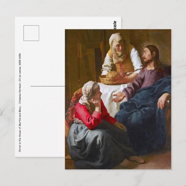 Vermeer - Christ in the House of Martha and Mary Postcard (Front/Back)
