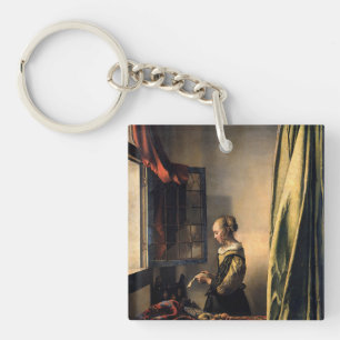 Vermeer - Fille lisant une lettre à une fenêtre ou