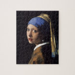 Vermeer Girl Pearl Earring Masterpiece Painting Jigsaw Puzzle<br><div class="desc">Johannes Vermeer masterpiece painting "Girl with a Pearl Earring" Vermeer's classic painting Girl with a Pearl Earring is the most famous painting created by Dutch painter Johannes Vermeer. The Girl with a Pearl earring is a masterpiece created in 1665 and hangs in the Hague. In the Vermeer masterwork "Girl with...</div>