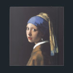 Vermeer Girl Pearl Earring Masterpiece Painting Notepad<br><div class="desc">Johannes Vermeer masterpiece painting "Girl with a Pearl Earring" Vermeer's classic painting Girl with a Pearl Earring is the most famous painting created by Dutch painter Johannes Vermeer. The Girl with a Pearl earring is a masterpiece created in 1665 and hangs in the Hague. In the Vermeer masterwork "Girl with...</div>