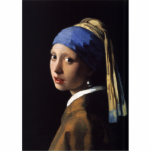 Vermeer Girl Pearl Earring Masterpiece Painting Standing Photo Sculpture<br><div class="desc">Johannes Vermeer masterpiece painting "Girl with a Pearl Earring" Vermeer's classic painting Girl with a Pearl Earring is the most famous painting created by Dutch painter Johannes Vermeer. The Girl with a Pearl earring is a masterpiece created in 1665 and hangs in the Hague. In the Vermeer masterwork "Girl with...</div>