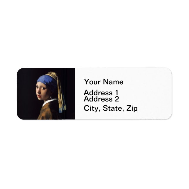 Vermeer Girl Pearl Élevant Masterpiece Peinture (Devant)