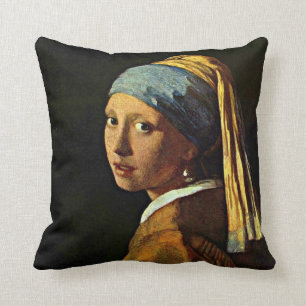 Vermeer: Girl with a Pearl Earring (2) Throw Pillow