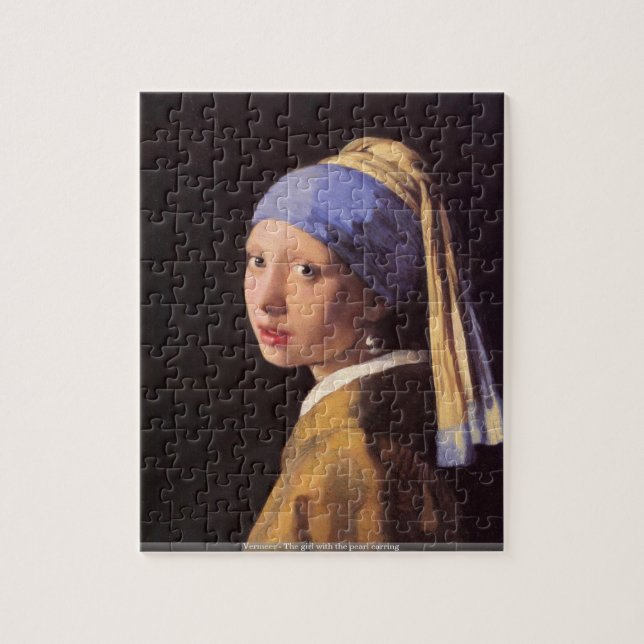 Vermeer - la fille avec le puzzle de boucle (Vertical)