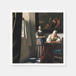 Vermeer - Lady Writing a Letter with her Maid Napkin