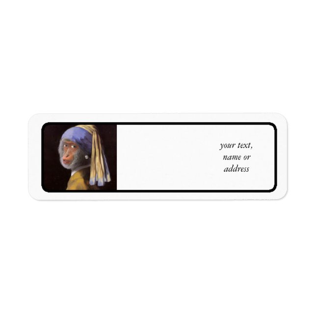 Vermeer Pearl Earring Monkey Chimp (Front)