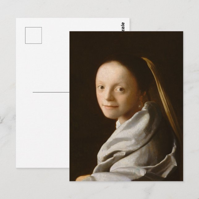 Vermeer - Portrait of a Young Woman Fine Art Postcard (Front/Back)