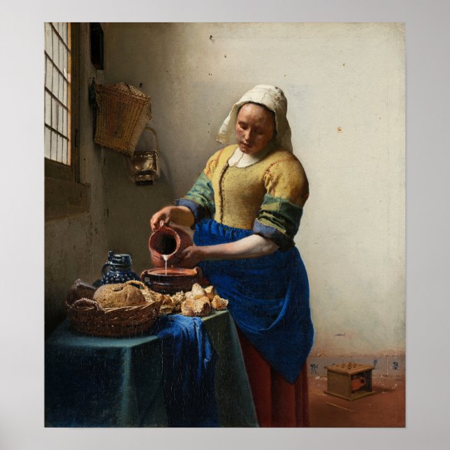 Vermeer - The Milkmaid 1661 Poster (Front)