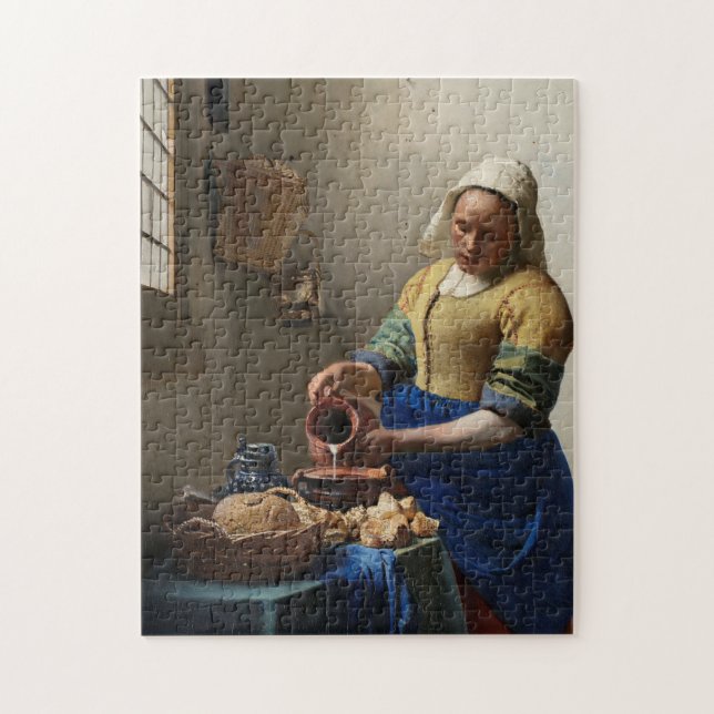 Vermeer, The Milkmaid - Dutch Fine Art Jigsaw Puzzle (Vertical)