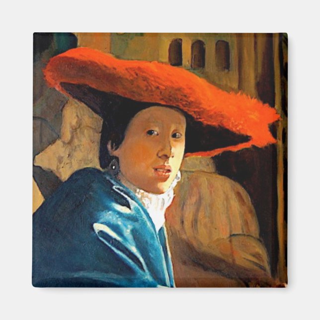 VERMEER'S GIRL WITH THE RED HAT/ OLD MASTERS MAGNET (Front)