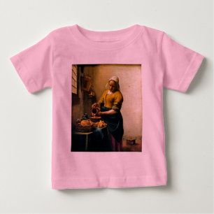Vermeer's Maidservant Pouring Milk (circa 1660) Baby T-Shirt